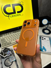 Kuvete Cosmic Orange Clear Magsafe Case 17 Series (Non Yellowing)